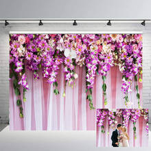 BEIPOTO-telón de fondo con flores púrpuras, telón de fondo para fotografía, decoración Floral para fiesta de boda, baby shower, estudio de boda 2024 - compra barato