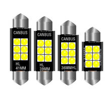 50PCS Car C5W LED CANBUS 31mm 36mm 39mm 41mm C10W Dome Bulb 3030 Chip 12V Reading Lamp Interior Lights White 6000k Error Free 2024 - buy cheap