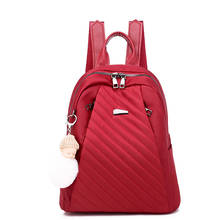 Moda anti-roubo oxford mochila feminina 2020 sólido zíper sacos de viagem escola vermelho mochila grande capacidade bookbag lwj004 2024 - compre barato