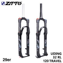 MTB Air Suspension 29er Bike Fork Straight And Tapered Tube 120 Travel Disc Brake Thru Axle 15x100mm And QR 9x100mm 1-1/8 Inch 2024 - buy cheap