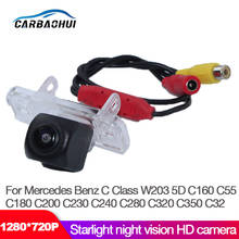 Câmera de visão traseira do carro para mercedes benz c classe w203 5d c160 c180 c200 c230 c240 c280 c320 c350 c32 c55 olhos de peixe visão noturna hd 2024 - compre barato