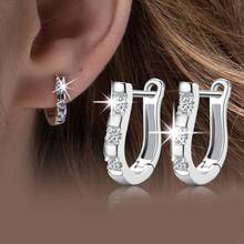 Fashion drop earrings jewelry earrings Women Cubic Zirconia Inlaid Harp Huggie Earrings Piercing Jewelry Gift 2024 - buy cheap