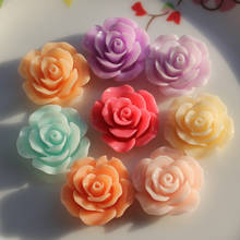 Various Size Mixed Rose Shape  Resin  Flower Flatback Cabochons  For Phone Wedding   DIY Craft 2024 - buy cheap