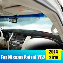 Car Dashboard Avoid light Pad Instrument Platform Desk Cover Mats Carpets For Nissan Patrol Y62 2010-2016 2017 2018 2019 2020 2024 - buy cheap