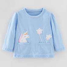 Unicorn Striped t-shirt Tee Tops Brand 100% Cotton Baby Girl Clothes Children Underwear Bebe Infant Girls Kids t shirt Blouse 3Y 2024 - buy cheap