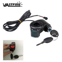 Electric Bicycle Thumb Throttle Voltmeter Digital Battery Voltage Key Switch Power Key Lock Electric Bike Accessories 2024 - buy cheap