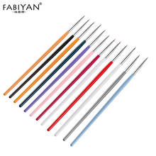 Nail Art Drawing Painting Dotting Brush Design Pen For Fine Liner Tips Tools Acrylic Gel UV Polish Manicure 12pcs/Set Colorful 2024 - buy cheap