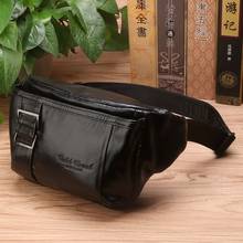 Men Genuine Leather Waist Chest Bag Multi-Pocket Shoulder Bag Real Cowhide Purse Pouch Male Fashion Hip Bum Belt Fanny Pack 2024 - buy cheap
