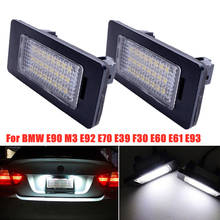 Luces LED para matrícula de coche, accesorio para BMW E90 M3 E92 E70 E39 F30 E60 E61 E93, 2x24 2024 - compra barato