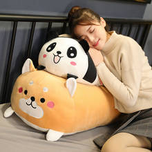 Macio enchido quarto longo algodão bonito gato corgi porco panda boneca brinquedo de pelúcia macio travesseiro de dormir 60cm conforto travesseiro boneca 2024 - compre barato