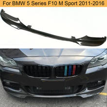 For 5 Series Carbon Fiber Front Bumper Lip Spoiler For BMW F10 M Sport Sedan 4 Door 528i 530i 535i 550i 2012-2016 Front Lip 2024 - buy cheap