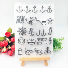 11*16cm Marine rudder Transparent Clear Stamps / Silicone Seals Roller Stamp for DIY scrapbooking photo album/Card Making 2024 - buy cheap