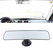 Espelho retrovisor grande angular 28x6cm, para instalação no interior do carro, visão panorâmica 2024 - compre barato