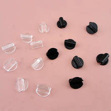 200pcs  Inner sizes (3mm width*5mm height) 1.3cm Clear Black Round Plastic Cuffs for attaching accessories on elastic hair bands 2024 - buy cheap