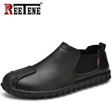 REETENE Leather Men'S Casual Loafers Breathable Male Driving Shoes Comfort Big Size 46 Men Loafers High Quality Loafers For Men 2024 - buy cheap