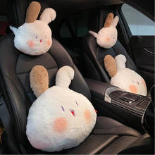 2021 New Arrival Car Lumbar Support Cushion Pillow Creative Rabbit Cute Comfortable Headrest Neck Pillow 2024 - buy cheap