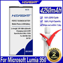 HSABAT BV-T5E/BVT5E/BV T5E 4150mAh сменные батареи для Microsoft Lumia 950 батарея RM-1106 RM-1104 батарея 2024 - купить недорого