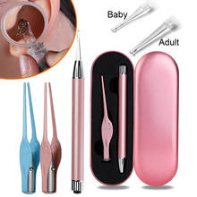 Baby Ear Cleaner Spoon LED Flash Light Earwax Curette Picker Visual Endoscope Earpick Ear Wax Dig Remover Ear Nose Tweezer 2024 - buy cheap
