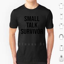 Camiseta de algodón con frase Survivor, S-6xl de talla grande, para la ansiedad Social, con eslogan 2024 - compra barato
