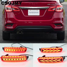 CSGJMY-foco LED antiniebla trasero para coche, luz de freno, para Nissan Sentra Sylphy 2012, 2013, 2014, 2015, 2016, 2017, 2018, 2 uds. 2024 - compra barato