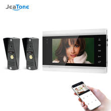 Jeatone-sistema de intercomunicação por vídeo, sem fio, wi-fi, 2x720p, à prova d'água, câmera telefone de porta, suporta destrava remota 2024 - compre barato