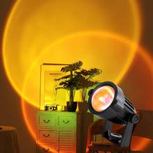 Rainbow Sunset Projector Lamp Atmosphere Night Light Projection Led Desk Lamp for Bedroom Decoration Light Colorful Floor Lamp 2024 - buy cheap