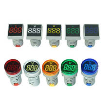 Digital LED Display Voltage Indicator Light Square Round Voltmeter Meter AC 60-500V 110V 220V Red Green White Blue Yellow 2024 - buy cheap