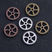 10 pieces/lot  18mm Two Color Metal Alloy Thick Gear Jewelry Charm Jewelry Gear Pendant Findings 2024 - buy cheap