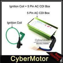 Green High Performance Racing Ignition Coil + 5 Pin AC CDI For 50cc 70cc 90cc 110cc 125cc 140cc 150cc Pit Dirt Bike Motorcycle 2024 - buy cheap