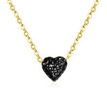 LUXUKISSKIDS Statement Heart Pendants 316L Stainless Steel Choker Chain Necklaces Women/Men Jewelry Clay Gold/Steel Necklace 2024 - buy cheap