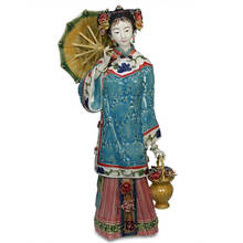 WU CHEN-estatuillas de hermosa mujer antigua, esculturas de muñecas de porcelana china para mujer, estatua Vintage para decoración del hogar R2390 2024 - compra barato