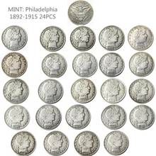 US Full Set Of 1892-1915 -P-D-S-O 73PCS Barber Half Dollar Silver Plated Copy Decorate Coin 2024 - buy cheap