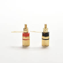 1 pair Amplifier Speaker Terminal Binding Post for 4mm Banana Plug Connectors Gold 33mm 2024 - buy cheap