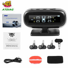 Car TPMS Tire Pressure Alarm Monitoring System Tyre Pressure Sensor Auto Security Alarm monitor System Solar Power charging 2024 - buy cheap