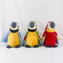 Talking Record Cute Parrot Waving Wings Electronic Pet  Stuffed Plush Toy Educational Toy for Kids Birthday Gift Boy Girl New 2024 - buy cheap