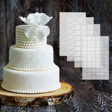Molde de encaje moldeado Fondant para pastel de boda, herramienta de decoración de pasteles DIY, molde de pastel de patrón a cuadros con flores 3D 2024 - compra barato