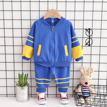 Chándal informal de algodón para bebés, conjunto deportivo de chaqueta para niñas y niños, 2 uds., otoño 2020 2024 - compra barato