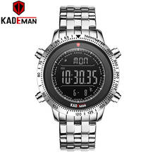 Kademan-relógio de pulso masculino, modelo de luxo 2020, tela led, digital, esporte, relógio inteiro em aço 2024 - compre barato
