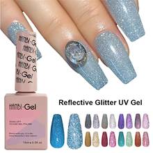 15Ml Reflective Glitter UV Gel Nail Polish Glitter Sequins Soak Off UV Gel Varnish Colorful Nail Polish Nail Art Polish 2024 - buy cheap