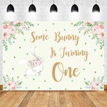 Wild One Birthday Backdrop Some Bunny is Turning One Photo Background Dessert Table Decorate Props Banner Photography Backdrops 2024 - buy cheap