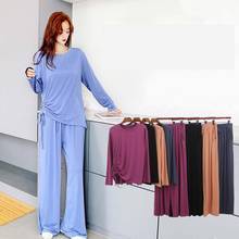Pajamas Set Spring Autumn Madam Soft Modal Simple Long-Sleeve Thin Korean Style Pigiama Donna Loose Large Size Female Homewear 2024 - buy cheap