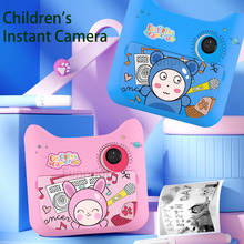 Детская камера для мгновенной печати, цифровая камера для фото и видео 1080P, Детская камера для подарка на день рождения девочке или мальчику 2024 - купить недорого