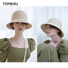 NEW Clasical Women Cloche Sun Hats Seagrass Beach Straw Hat Travel Elegant Short Brim Summer Church Hat Cap Derby Fedoras Hats 2024 - buy cheap