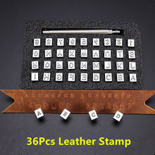 36Pcs/Set Leather Printing Punching Number Alphabet Letter Stamp DIY Leather Craft Design Making Hole Punch Tools 3.5/6.5mm 2024 - купить недорого