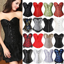 Plus Size Sexy Bustier Corset Top Gothic Lace Up Overbust Corselet Steampunk Body Shapewear Women Slimming Corset Satin Bone 6XL 2024 - buy cheap