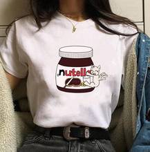 Женская футболка с принтом Nutella Kawaii в стиле 90-х Harajuku Ullzang 2024 - купить недорого