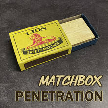 Matchbox Penetration by J.C Magic Close up Magic Tricks Illusions Gimmick Needle Through Magic Box Solid Stage Magic Tricks Fun 2024 - buy cheap