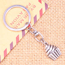 New Fashion Keychain 20x15mm cupcake ice cream Pendants DIY Men Jewelry Car Key Chain Ring Holder Souvenir For Gift 2024 - buy cheap