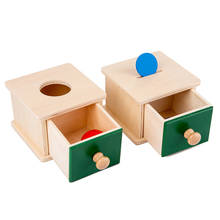 Montessori Wooden Toys Object Permanence Box with Tray Wooden Coin Box Ball Box Toddlers Early Educational Toys Training Toys 2024 - buy cheap