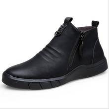 CS808 boots men designer Genuine Leather 100%wool lining winter super Keep warm Snow Ankle Boots chaussure homme botas hombre 2024 - buy cheap